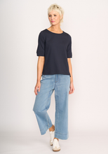 Load image into Gallery viewer, Wide Neck Elbow Sleeve Tee