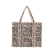 Load image into Gallery viewer, Leopard Cotton Tote