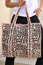 Load image into Gallery viewer, Leopard Cotton Tote
