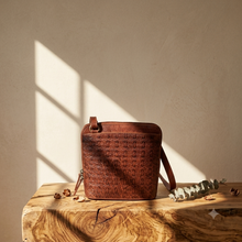 Load image into Gallery viewer, Dana Small Bucket Handbag Embossed Heritage Collection π