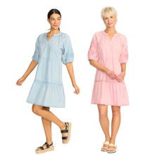 Load image into Gallery viewer, Embroidered Tiered Dress