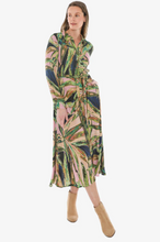 Load image into Gallery viewer, Painted Leaves Tie Waist Dress
