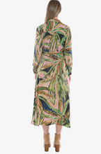 Load image into Gallery viewer, Painted Leaves Tie Waist Dress