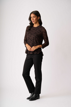 Load image into Gallery viewer, Flocked Ruffle Hem Top