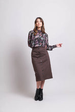 Load image into Gallery viewer, Button Front Denim Midi Skirt
