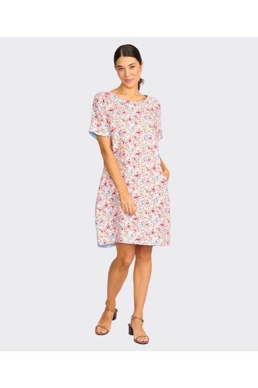 Contrast Facing Shift Dress