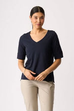 Load image into Gallery viewer, V Neck Elbow Sleeve Top
