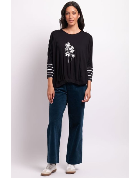 Batwing Up Down Hem Top