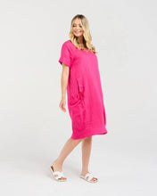 Load image into Gallery viewer, Lilian Linen Bubble Hem Dress
