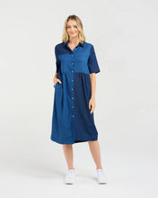 Load image into Gallery viewer, Elise Patchwork Denim Dress
