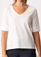Load image into Gallery viewer, V Neck Elbow Sleeve Top
