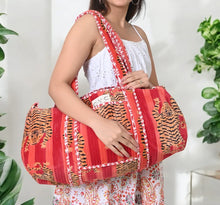 Load image into Gallery viewer, Tibetan Tiger Velvet Weekender
