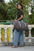 Load image into Gallery viewer, Leopard Velvet Weekender
