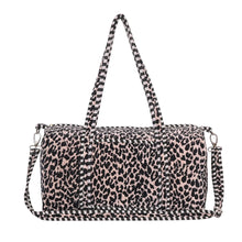 Load image into Gallery viewer, Leopard Velvet Weekender
