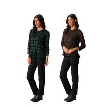 Load image into Gallery viewer, Flocked Ruffle Hem Top
