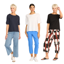Load image into Gallery viewer, Wide Neck Elbow Sleeve Tee
