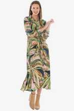 Load image into Gallery viewer, Painted Leaves Tie Waist Dress
