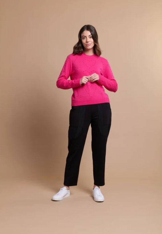 Pull On Contrast Panels Trousers
