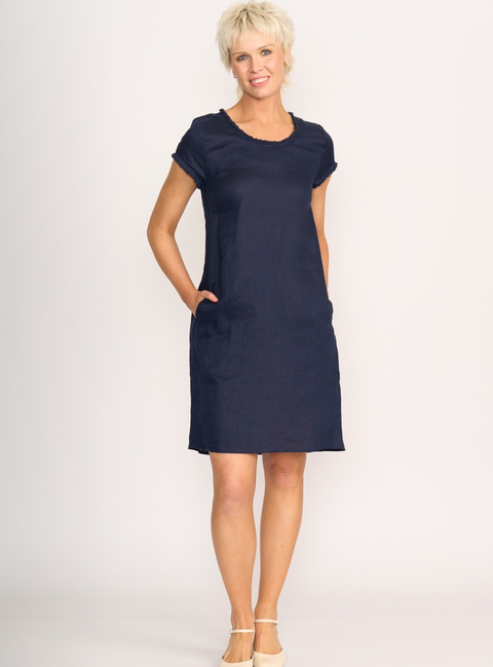 Fringe Scoop neck Dress