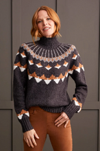Load image into Gallery viewer, Mock Neck Intarsia Jumper
