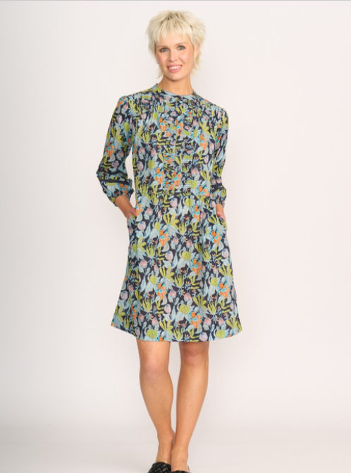 Pintuck & Lace Dress