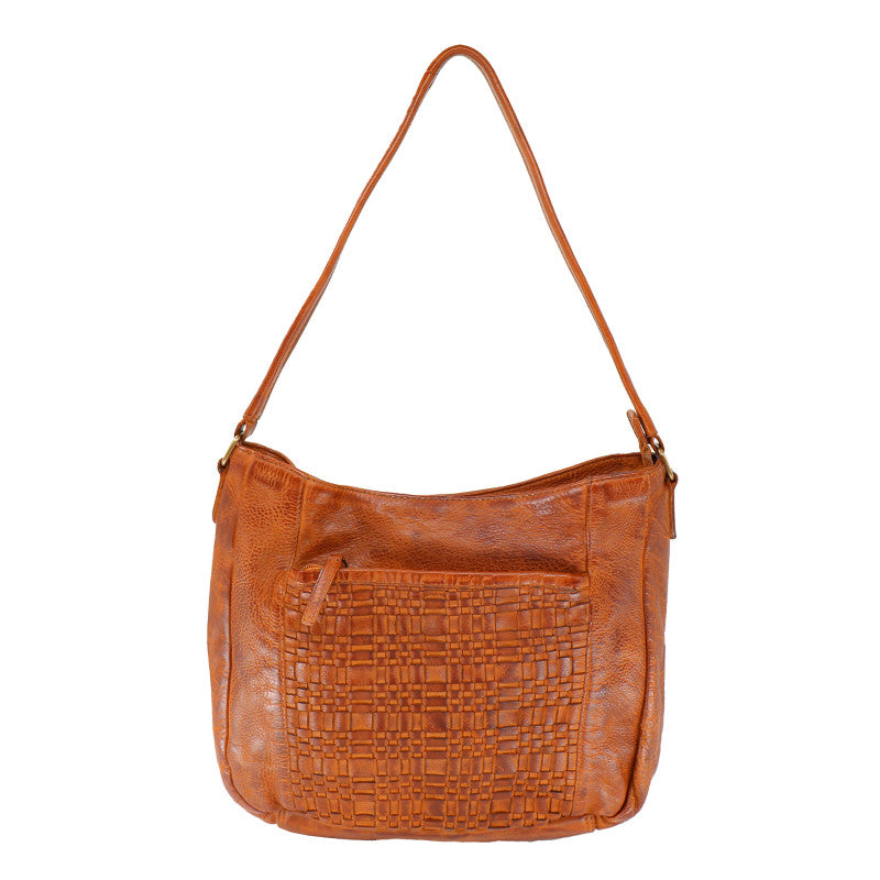Large Scoop Top Leather Bag 1041