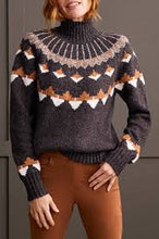 Load image into Gallery viewer, Mock Neck Intarsia Jumper
