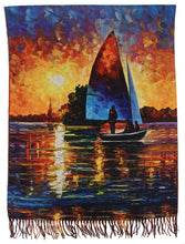 Load image into Gallery viewer, Boat in Sunset Scarf
