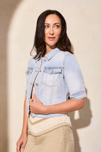 Load image into Gallery viewer, Elbow Sleeve Denim Jacket
