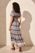 Load image into Gallery viewer, Ruched Top Short Sleeve Maxi Dress
